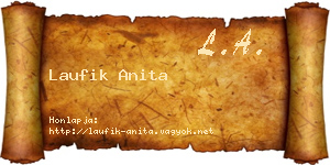Laufik Anita névjegykártya